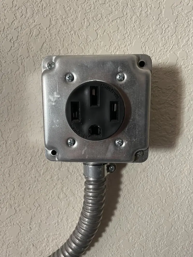 NEMA 14-50 outlet installed for Smart Home Electrical in Camilla